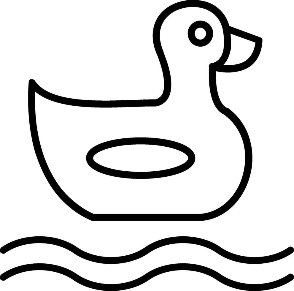 Duck Line Icon vector