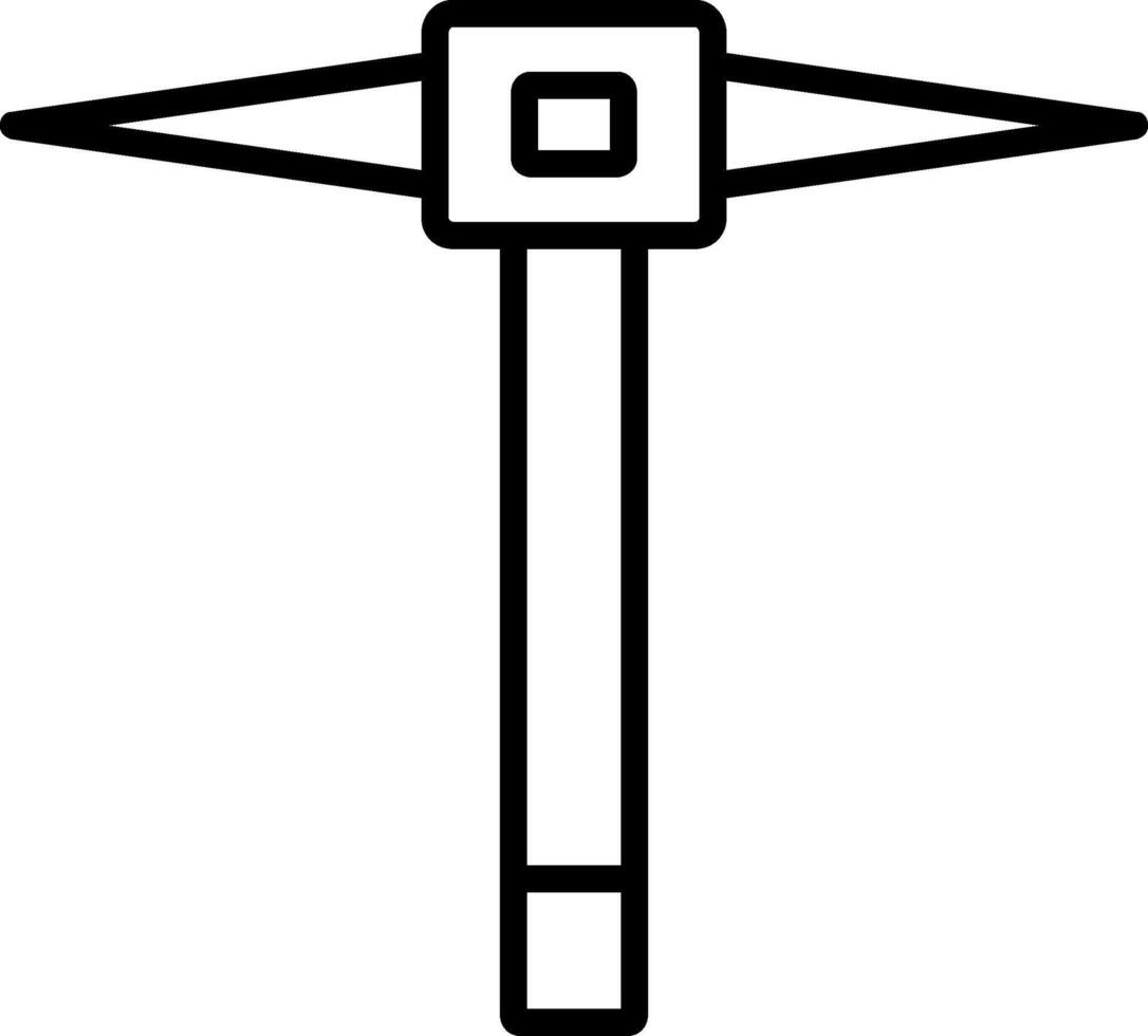 Pickaxe Line Icon vector