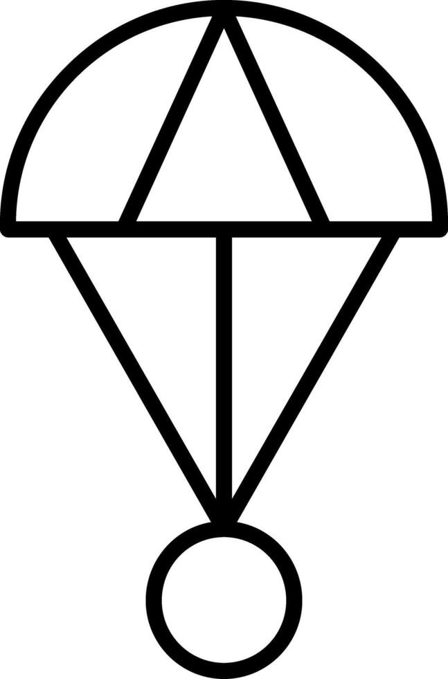 Skydive Line Icon vector