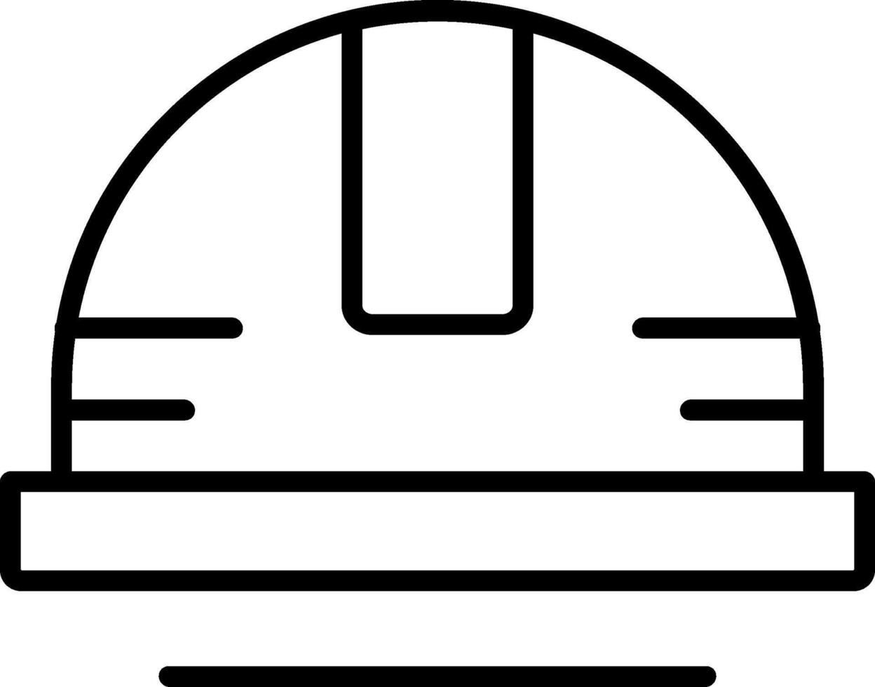 Helmet Line Icon vector