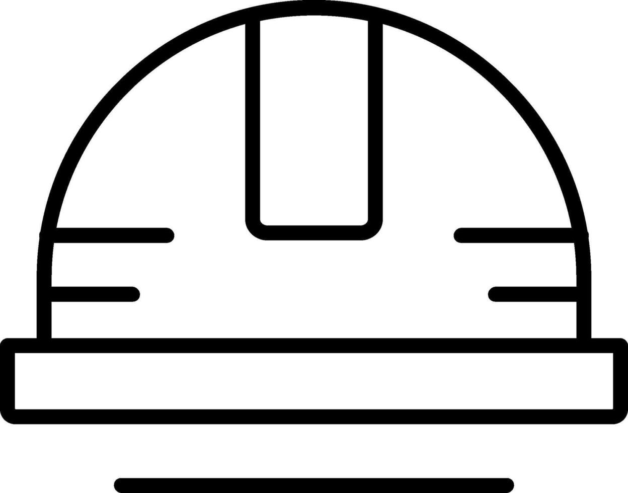 Helmet Line Icon vector