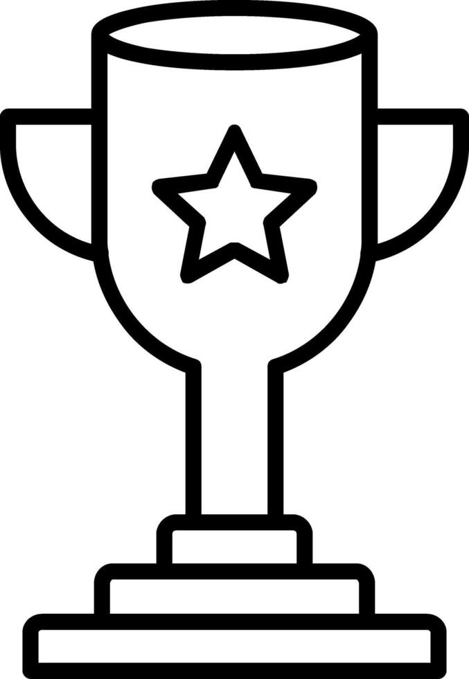 Trophy Line Icon vector