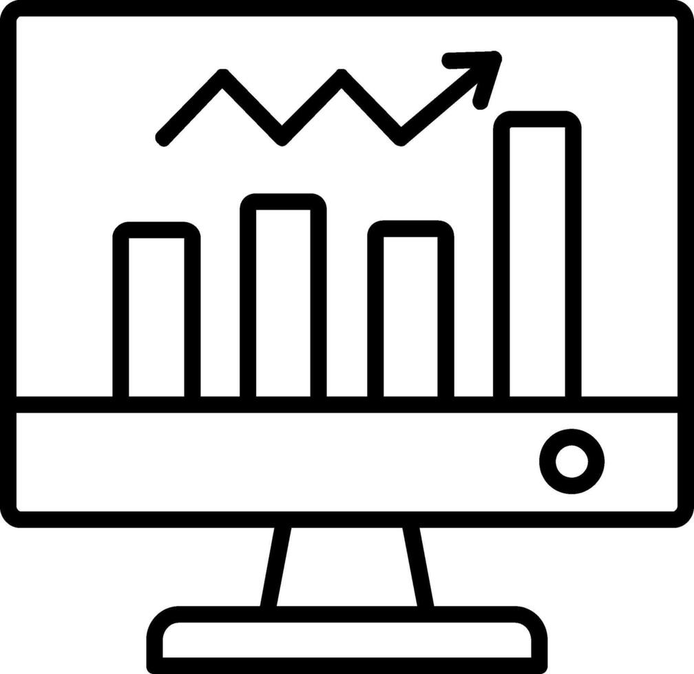 Analytics Line Icon vector