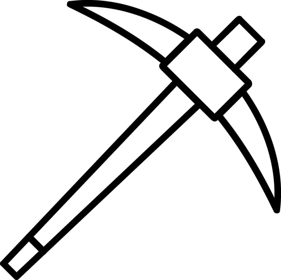 Pick Axe Line Icon vector