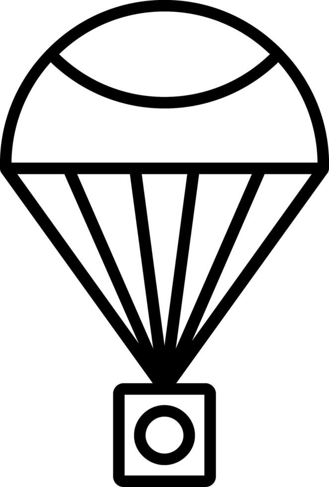 Parachute Line Icon vector