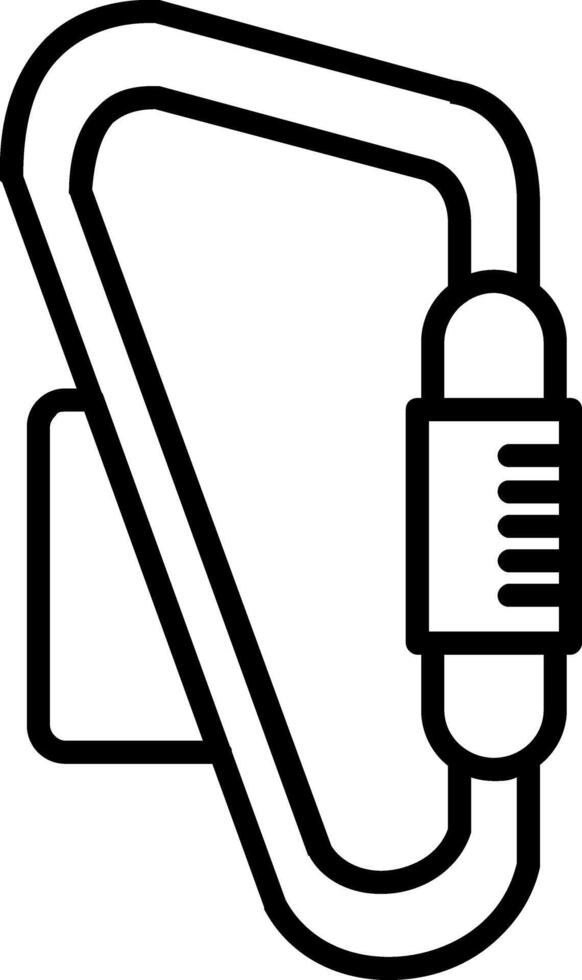 Carabiner Line Icon vector
