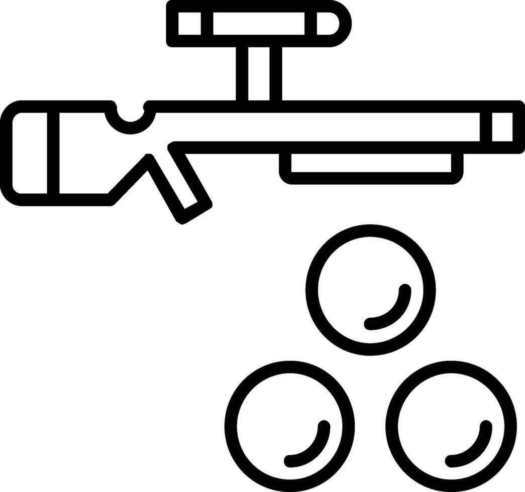 Paintball Line Icon vector