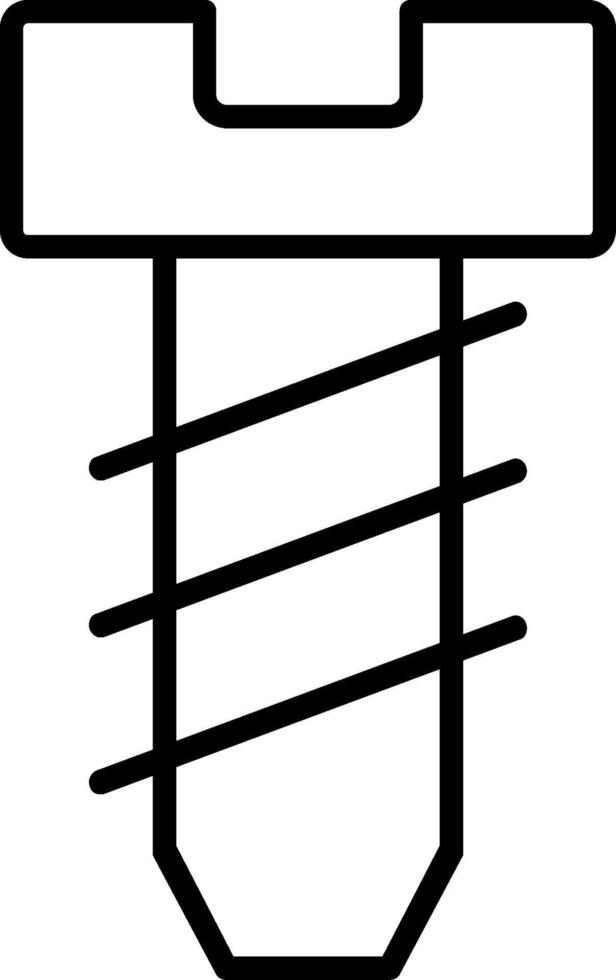 Screw Line Icon vector