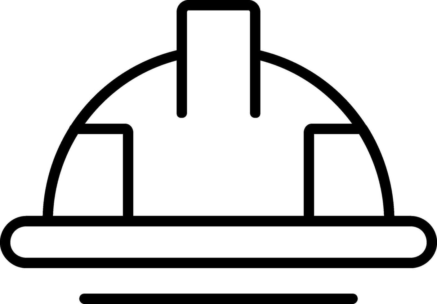 Helmet Line Icon vector