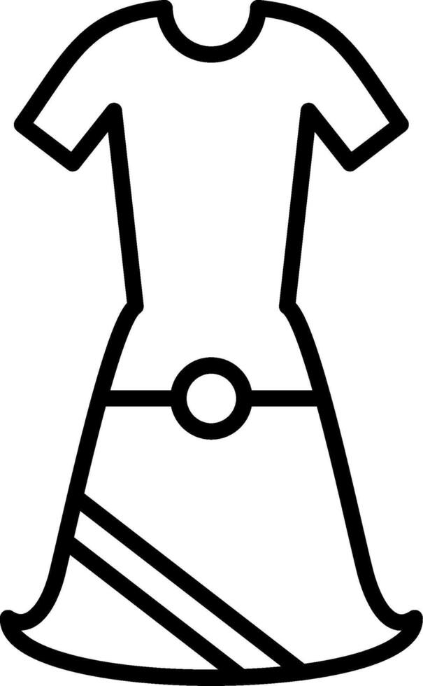Dress Line Icon vector