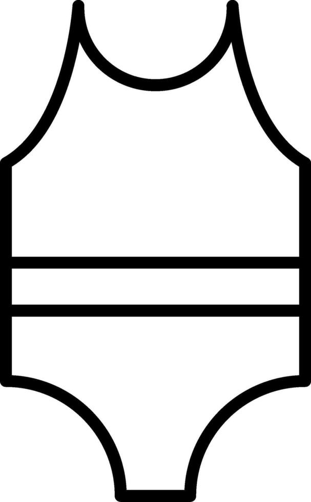 Swimsuit Line Icon vector