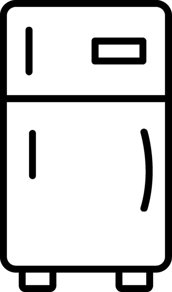 Refrigerator Line Icon vector