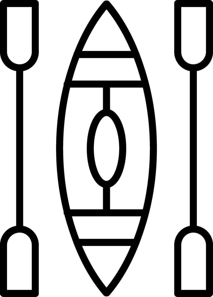 Canoe Line Icon vector