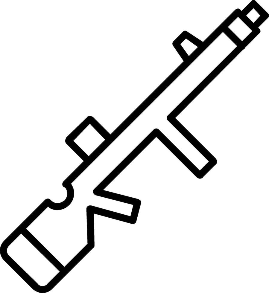 Gun Line Icon vector