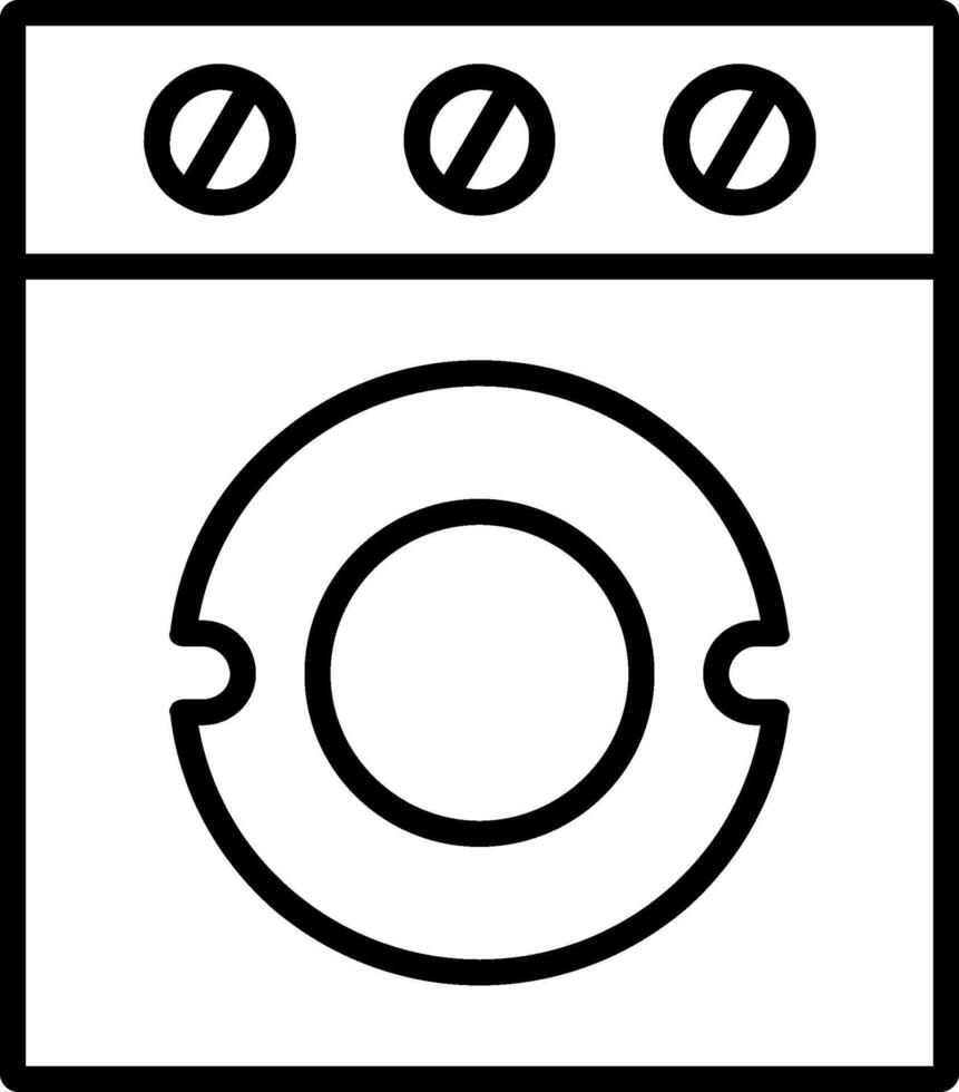 Washer Line Icon vector