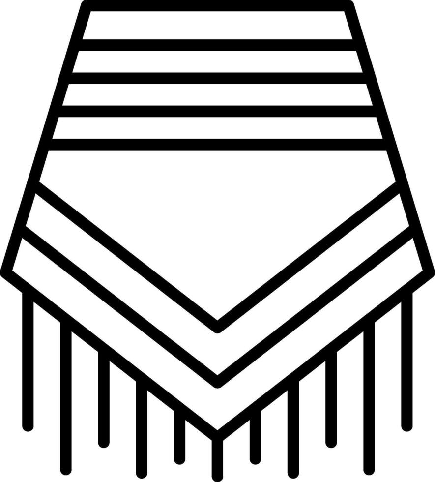 Poncho Line Icon vector