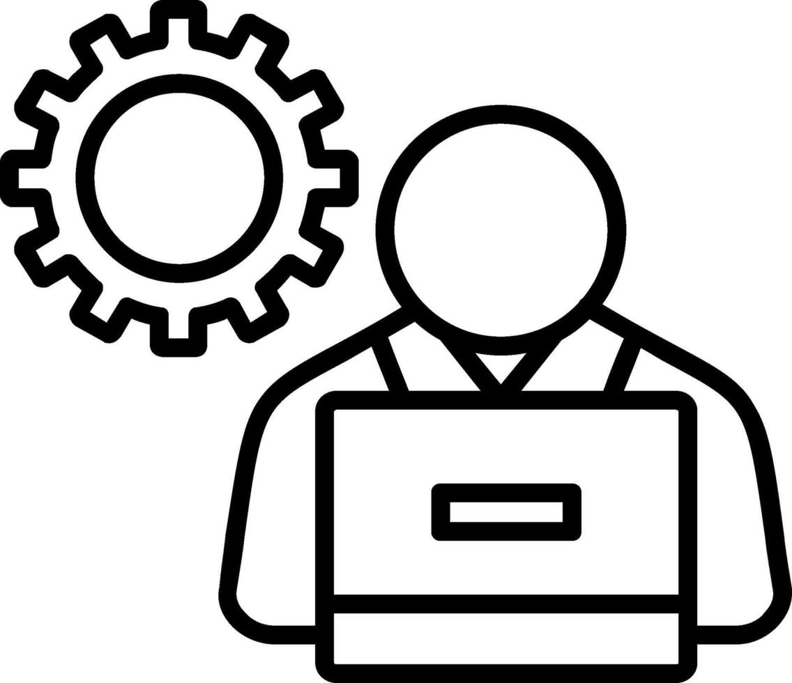 Working Line Icon vector