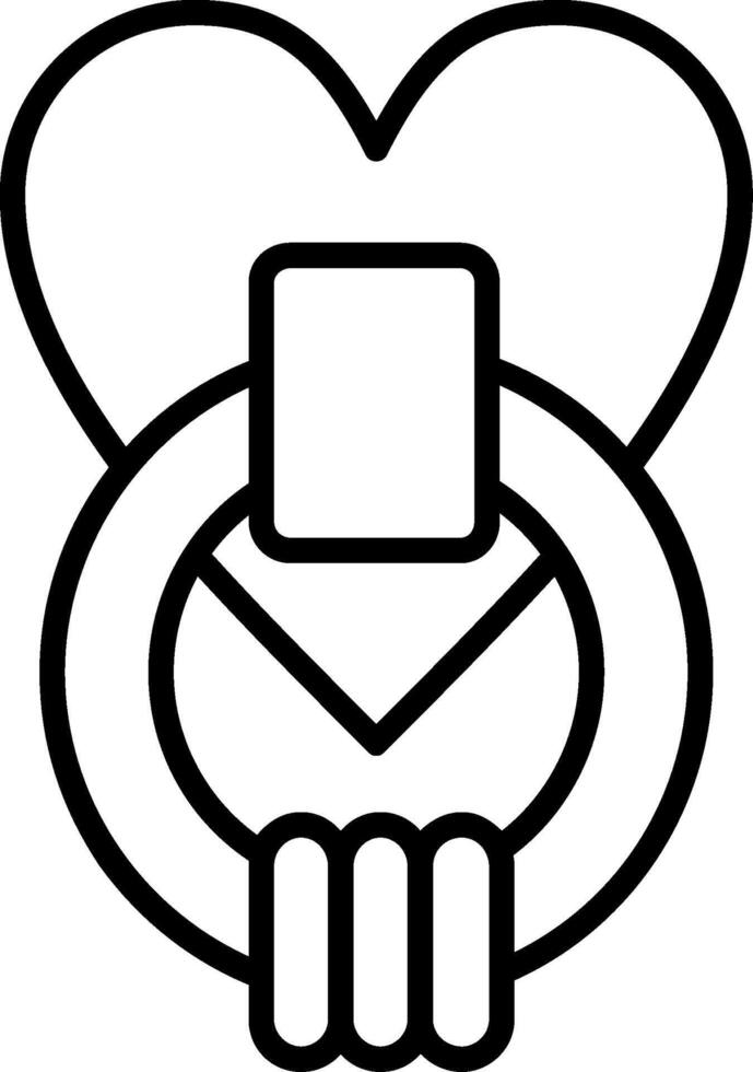 Door Knocker Line Icon vector