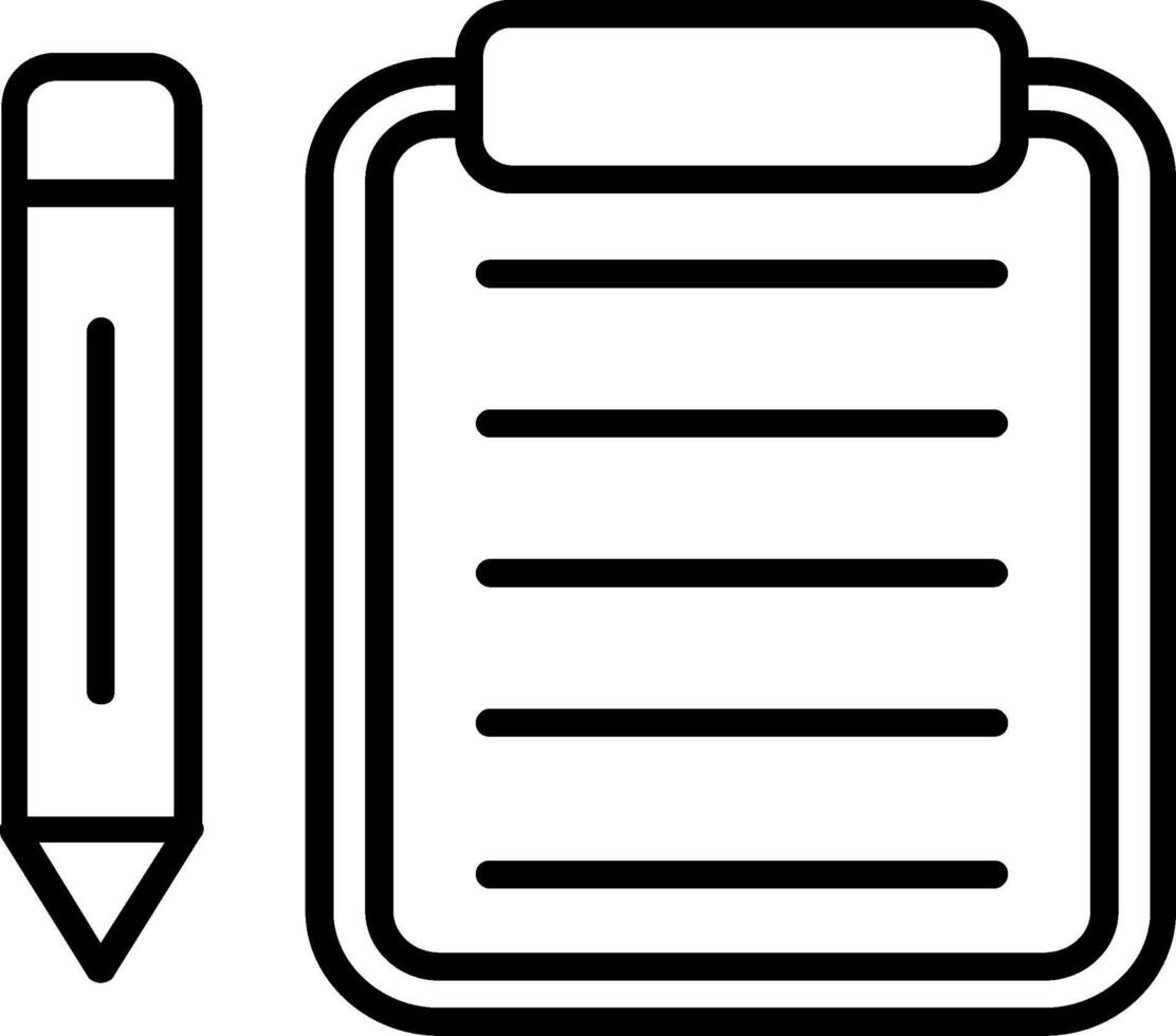 Notes Line Icon vector