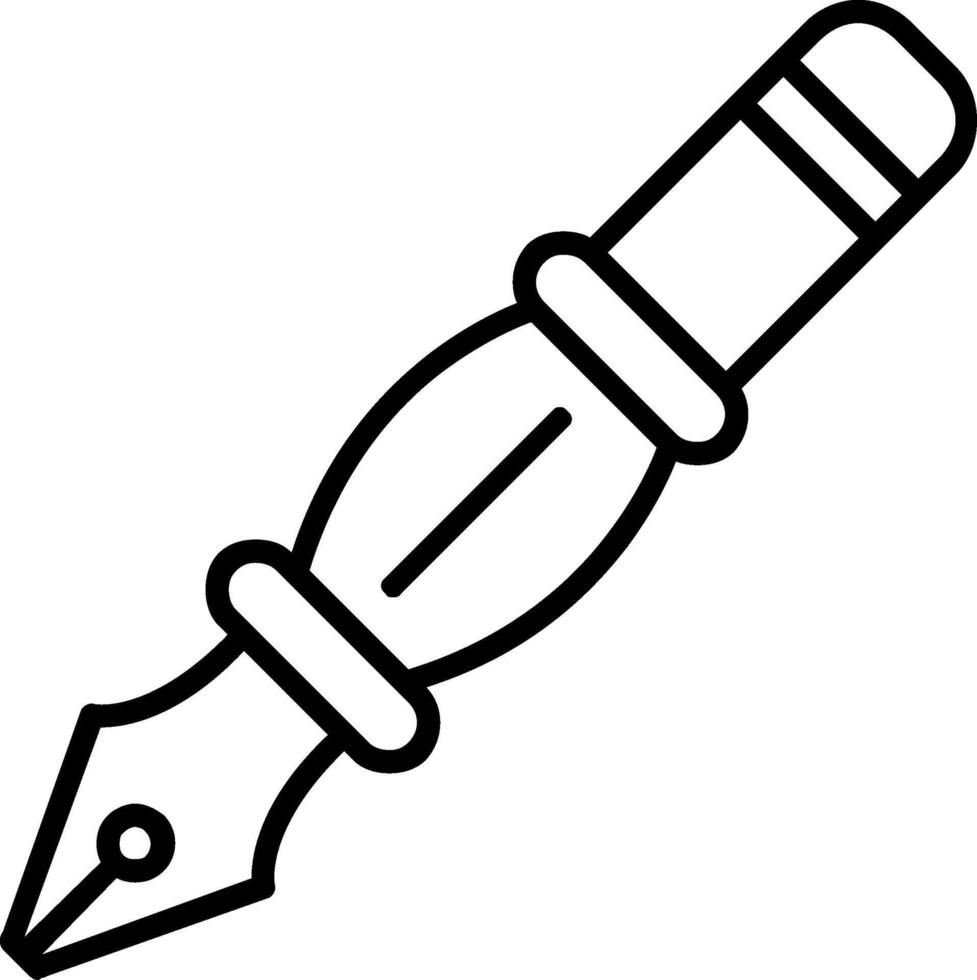 Calligraphy Line Icon vector