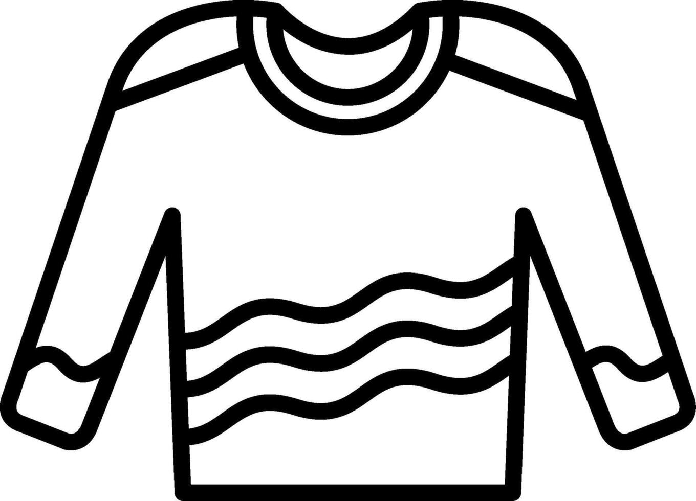 Jumper Line Icon vector