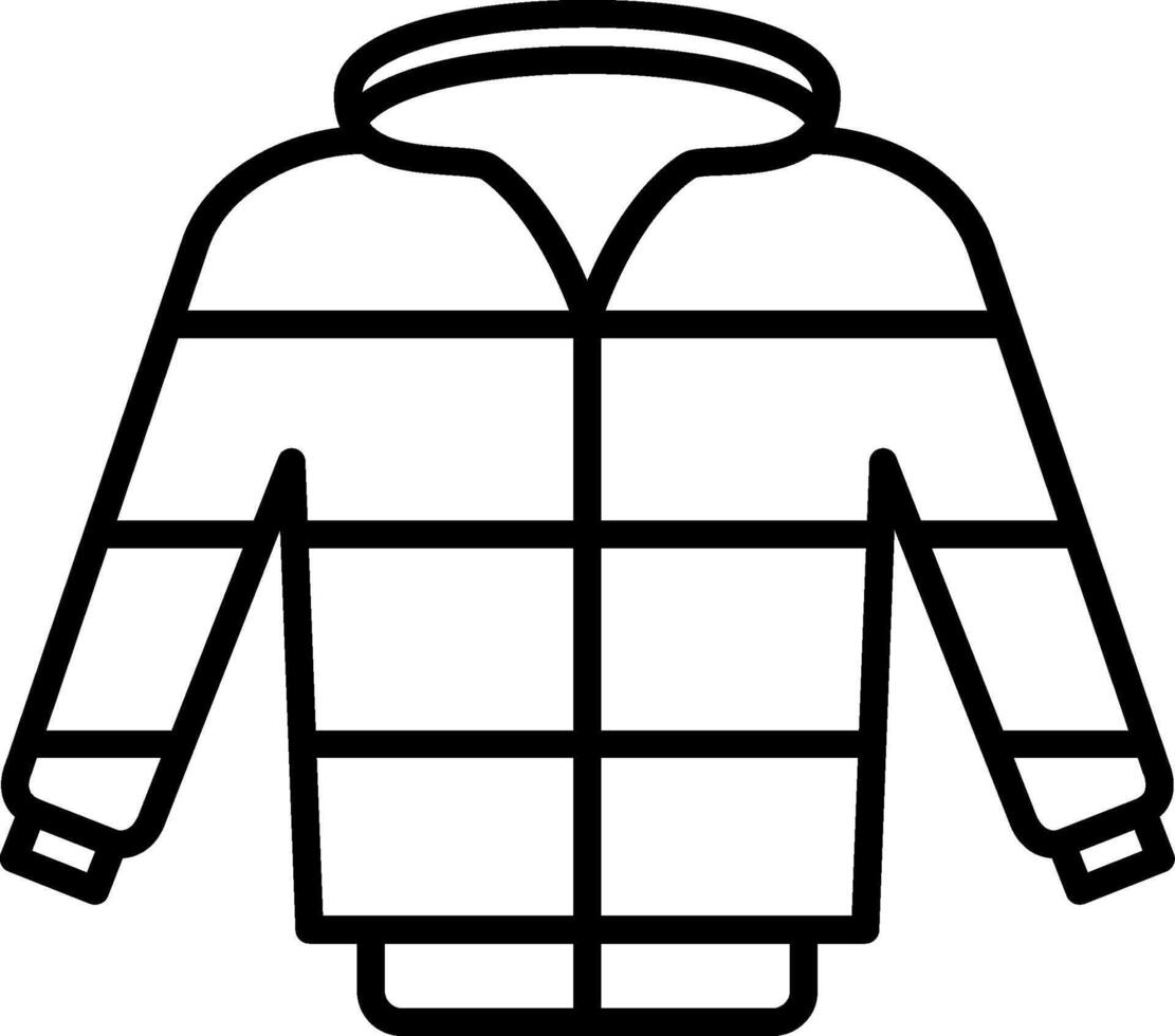 icono de línea de chaqueta vector