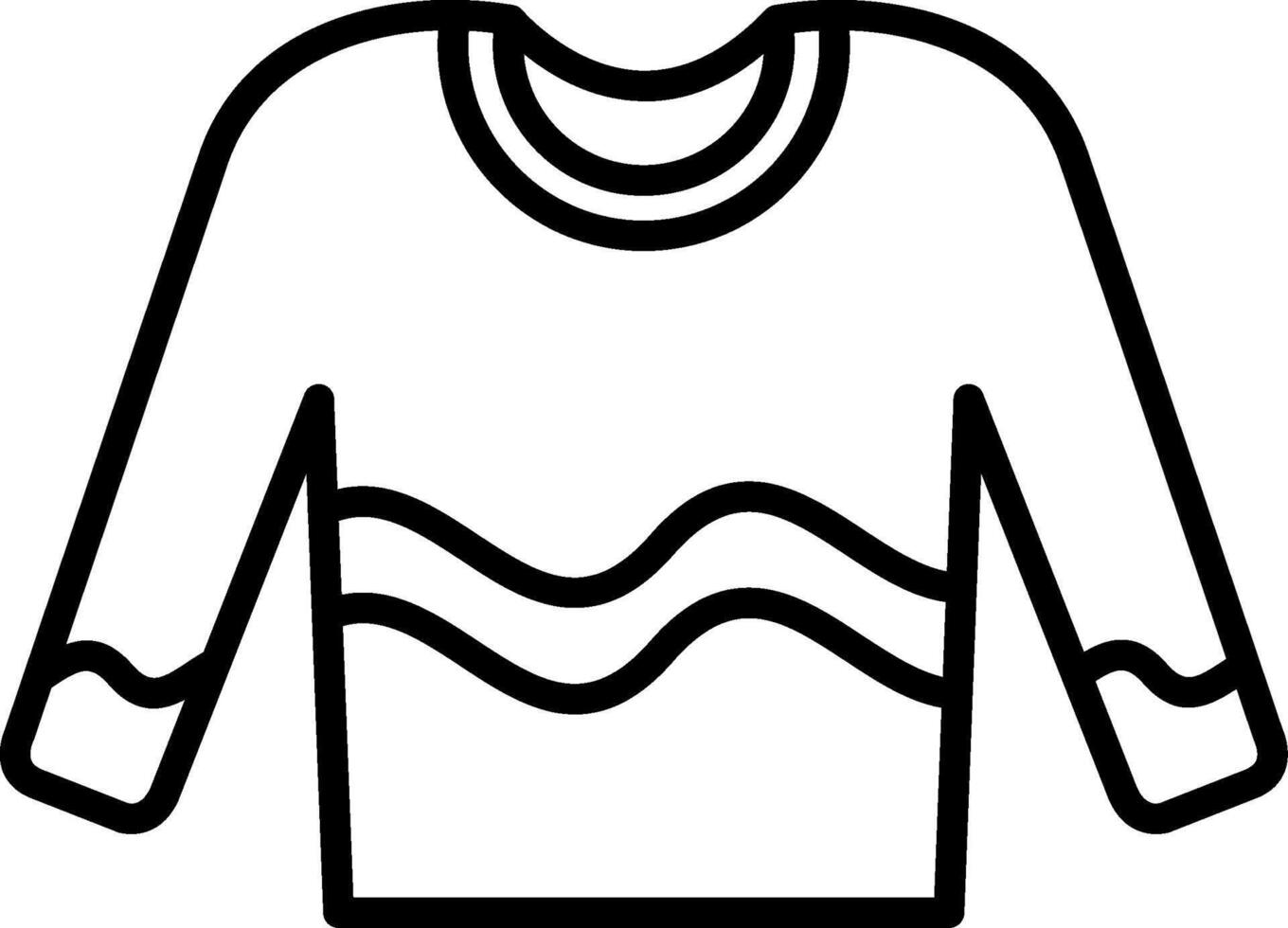 Jumper Line Icon vector