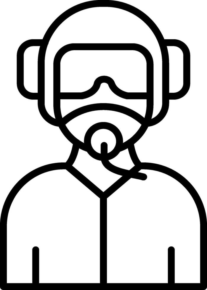 Pilot Line Icon vector