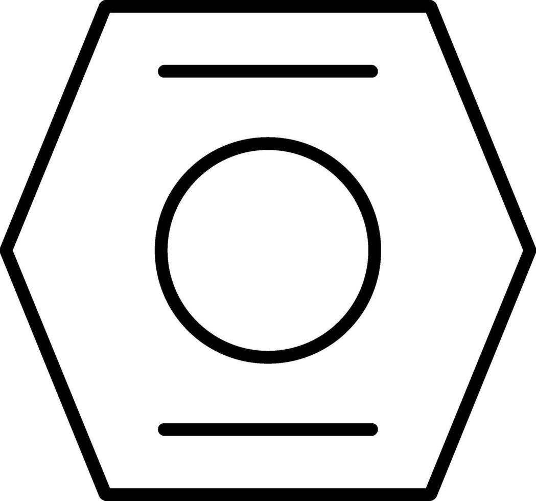 Nut Line Icon vector