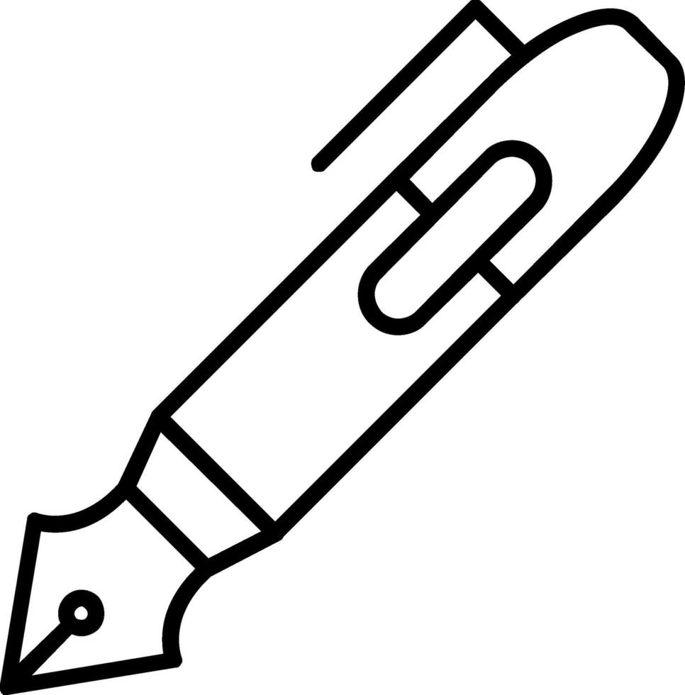 Pen Line Icon vector