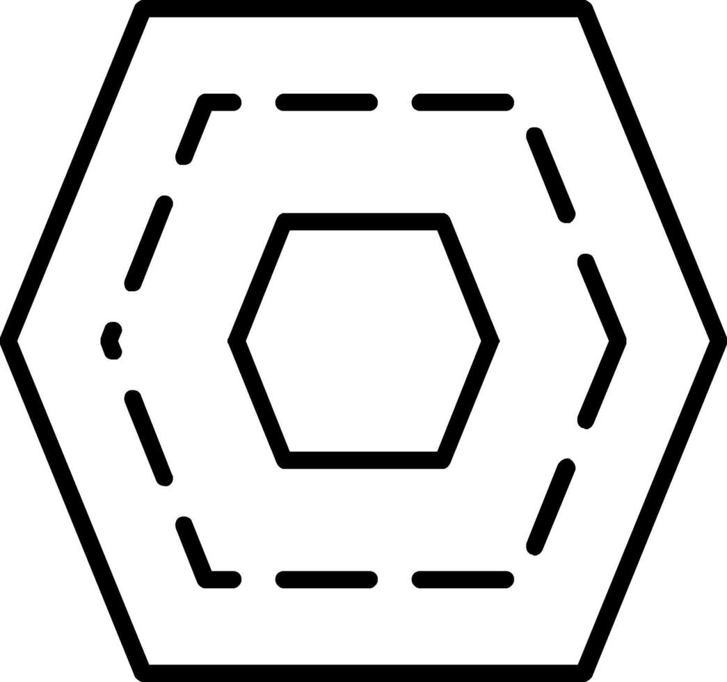 Nut Line Icon vector