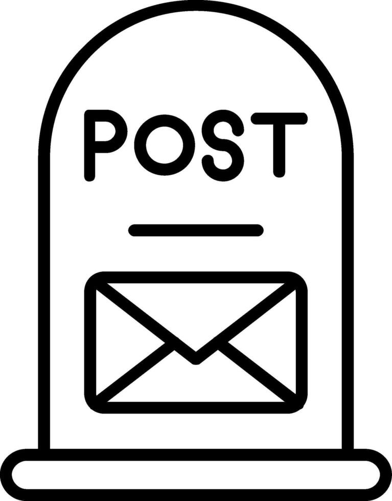 Post It Line Icon vector