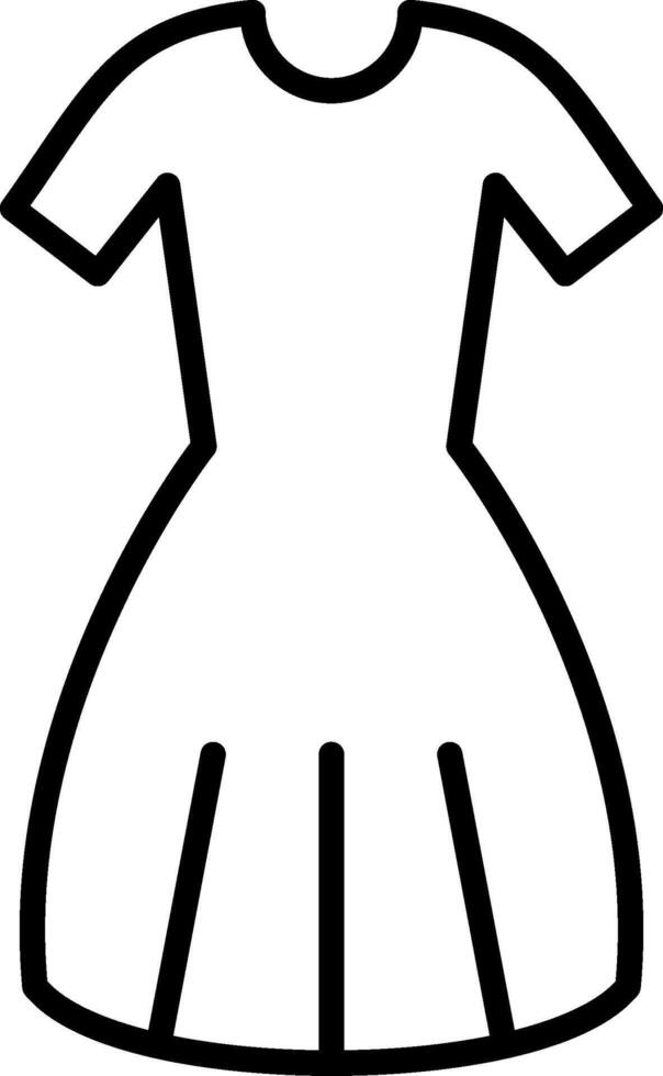 Dress Line Icon vector