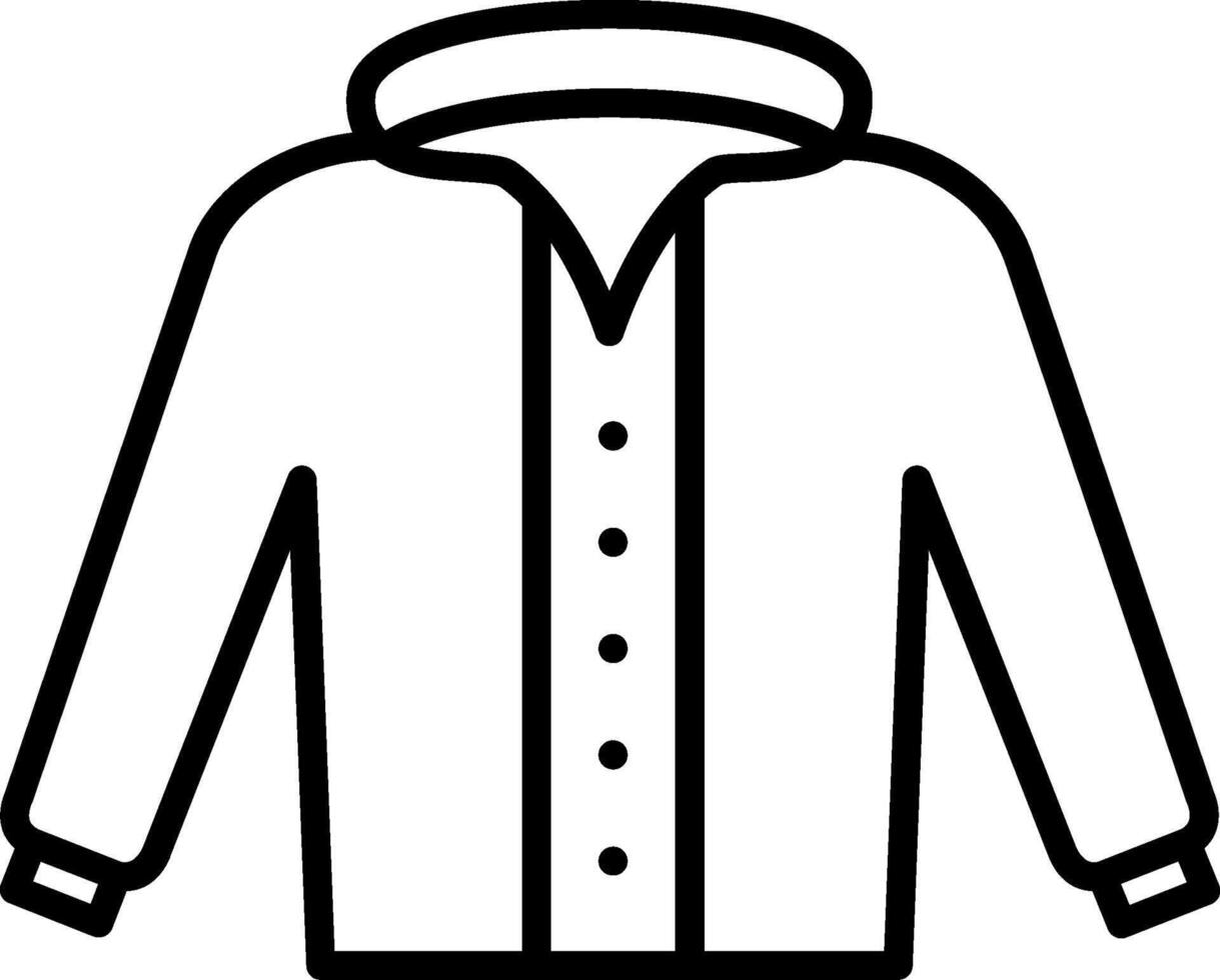 Coat Line Icon vector