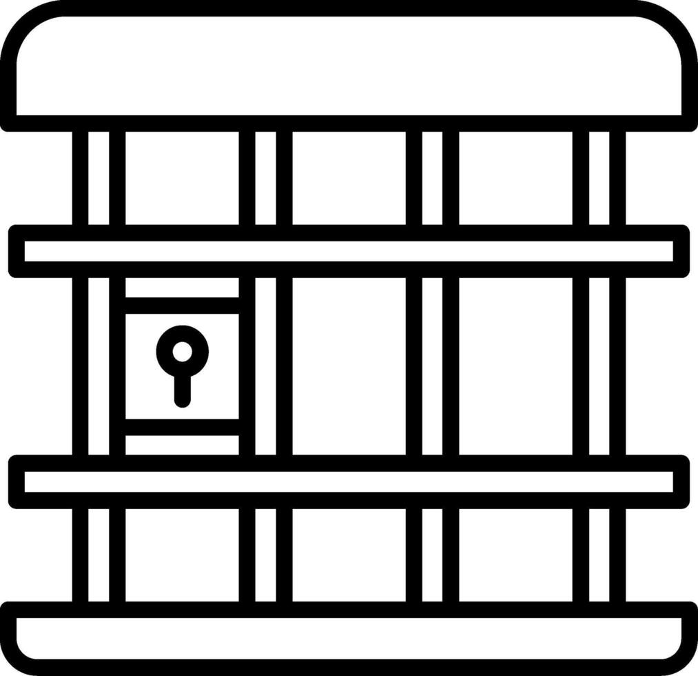 Jail Line Icon vector