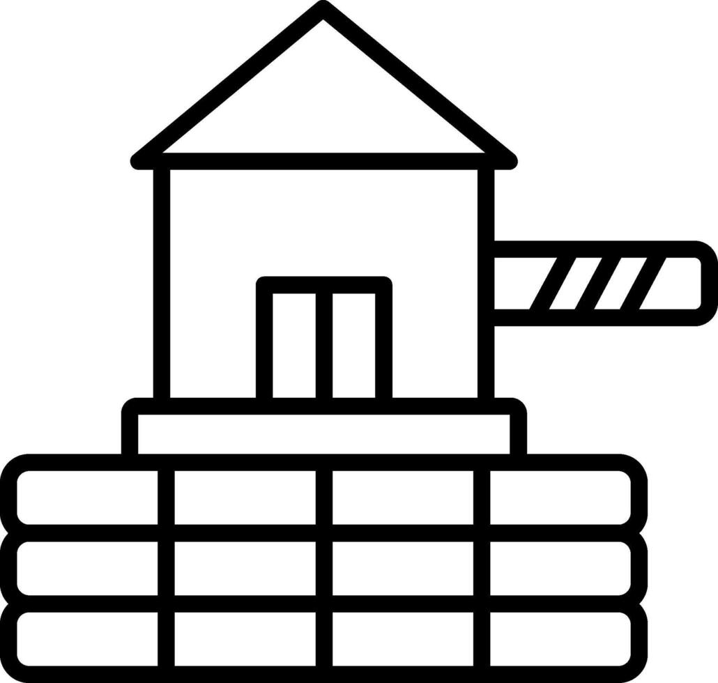 Barrier Line Icon vector