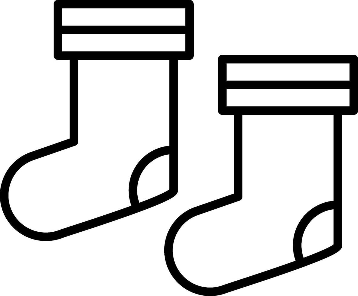 Socks Line Icon vector