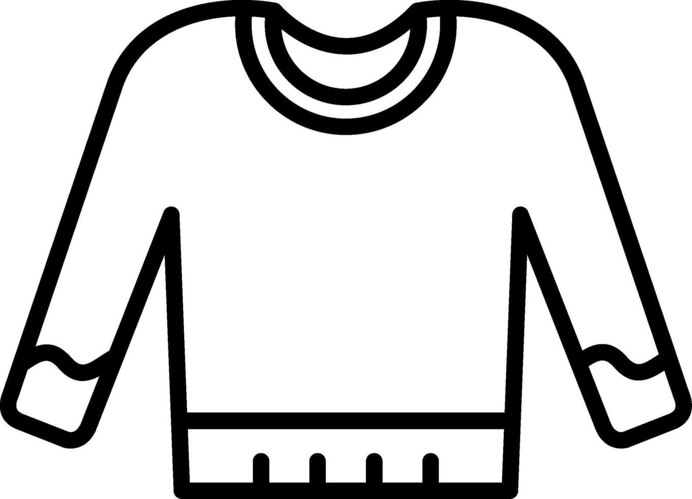 Jumper Line Icon vector