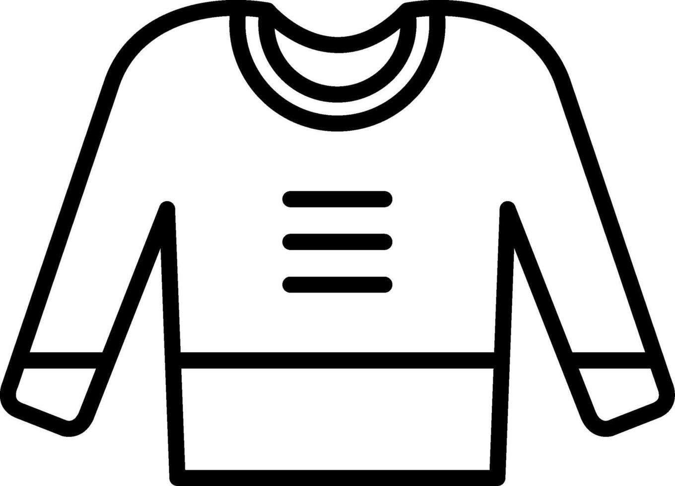 Jumper Line Icon vector