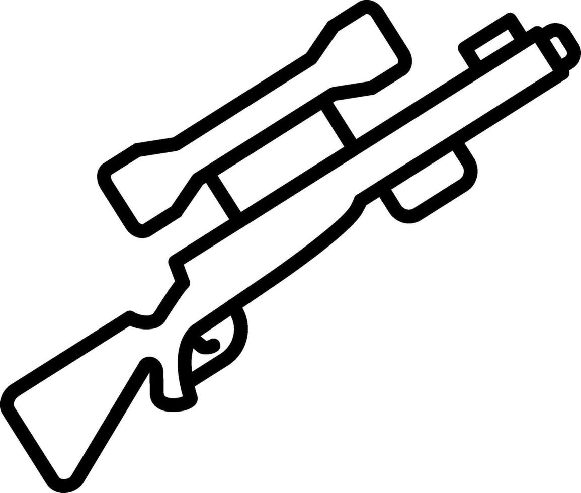 icono de línea de pistola vector