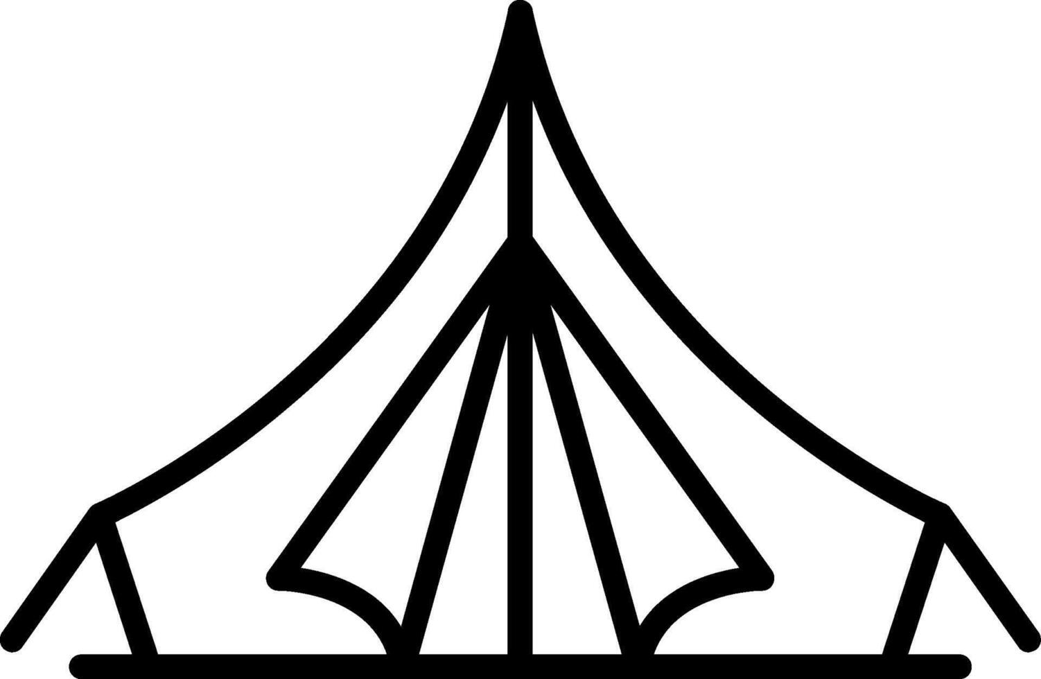 Tent Line Icon vector