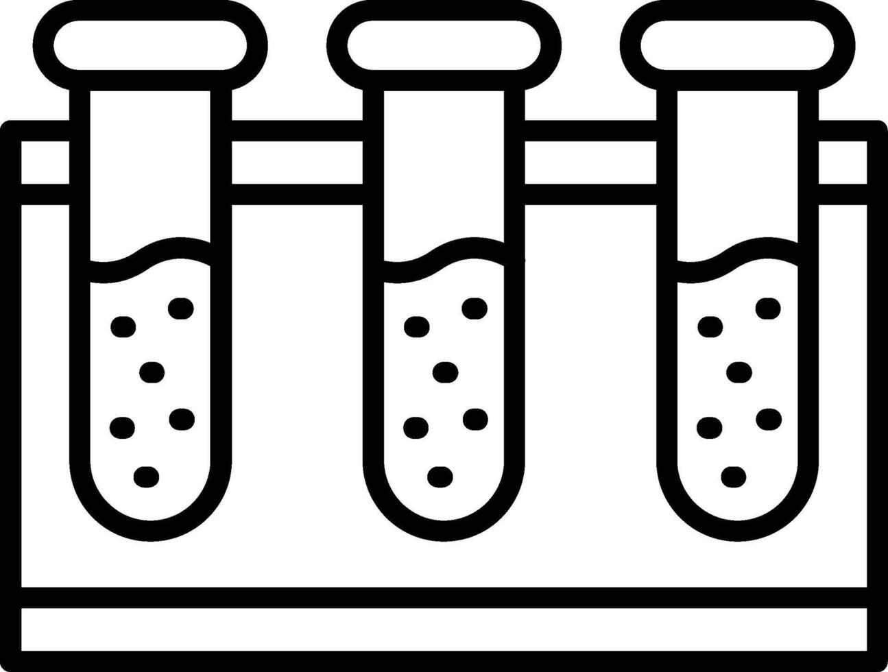 Test Tubes Line Icon vector