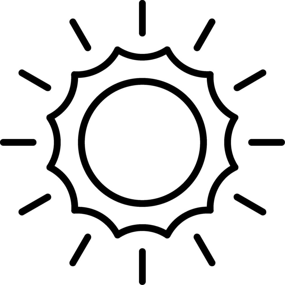 Sun Line Icon vector