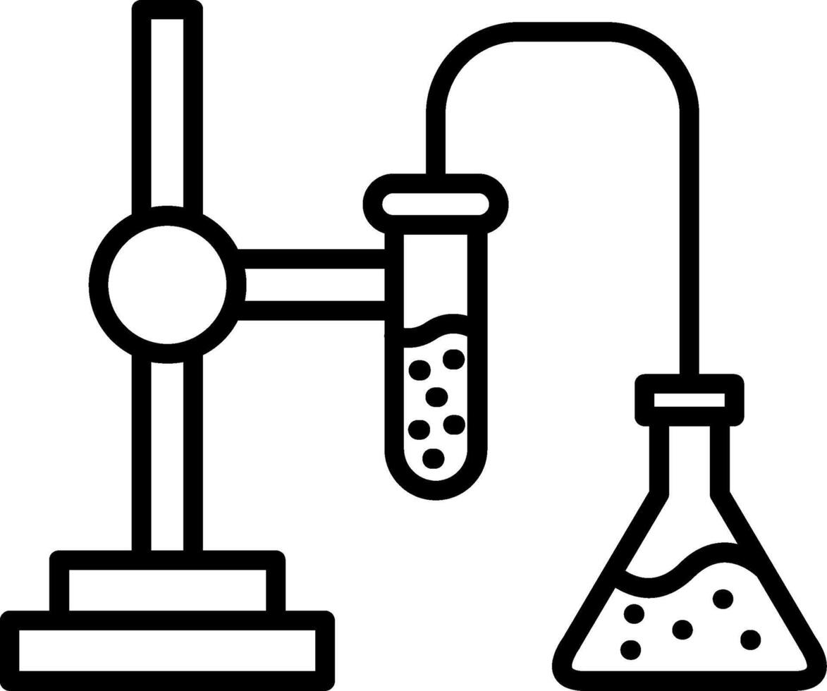 Test Tubes Line Icon vector