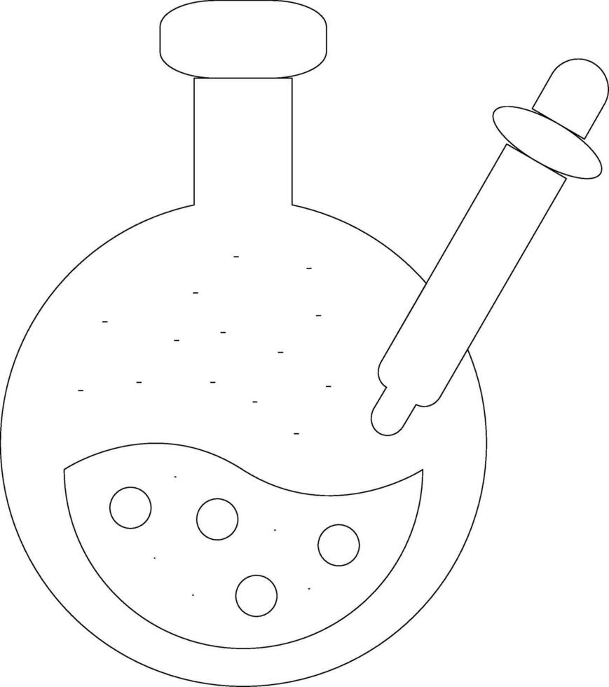 Pipette Line Icon vector