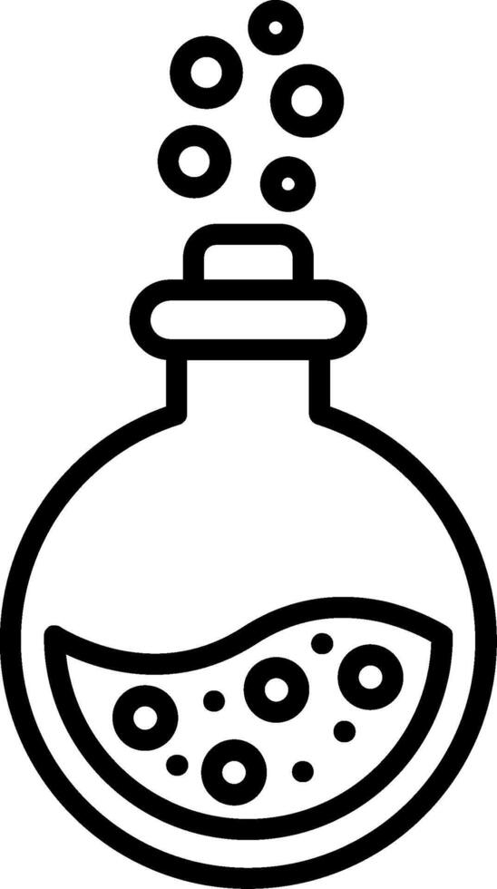 Flask Line Icon vector