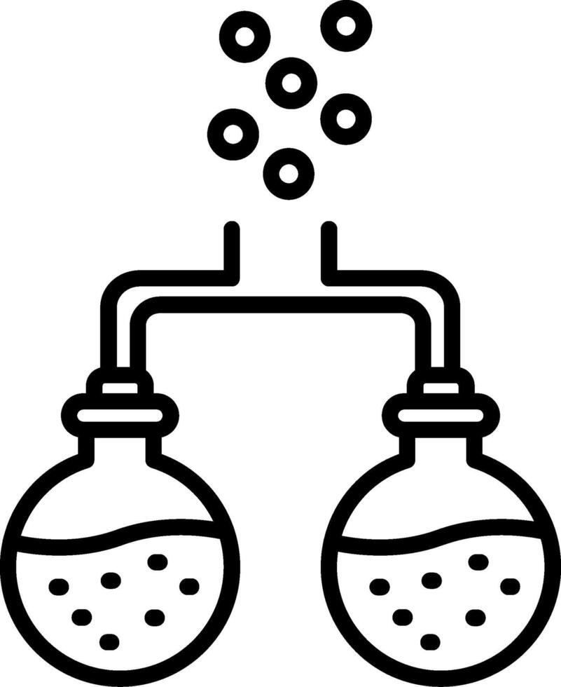 Flasks Line Icon vector
