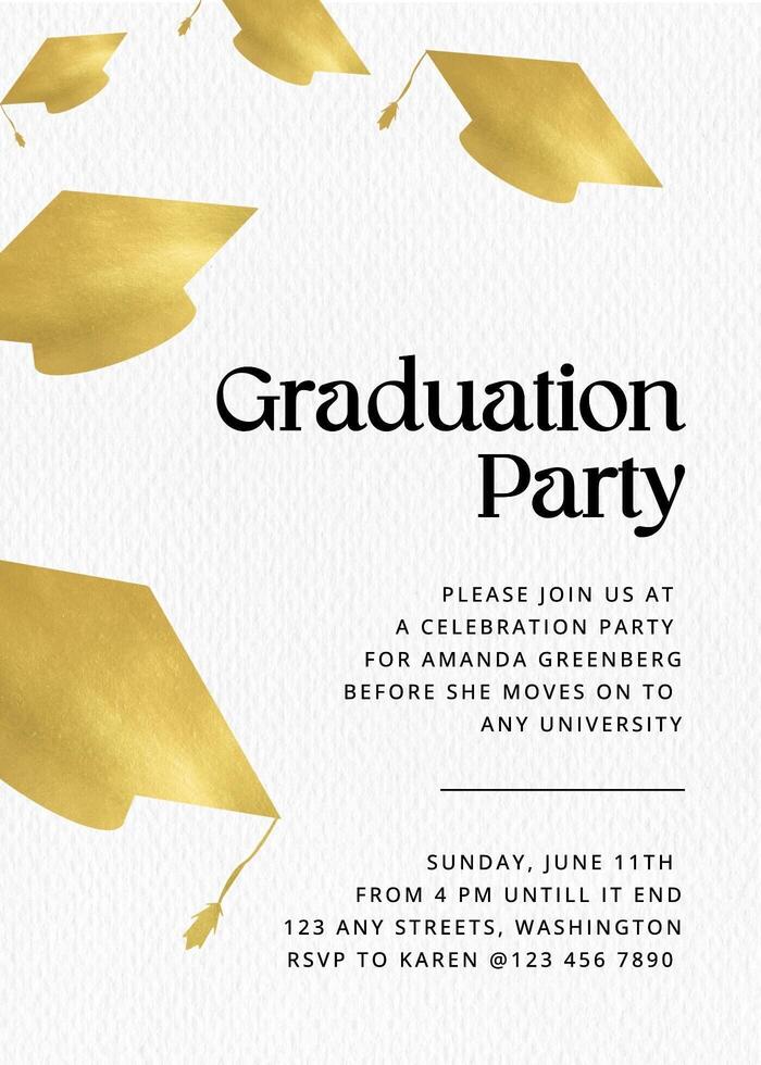 graduation party invitation design ideas template