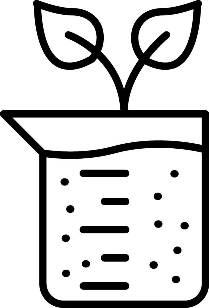 Beaker Line Icon vector