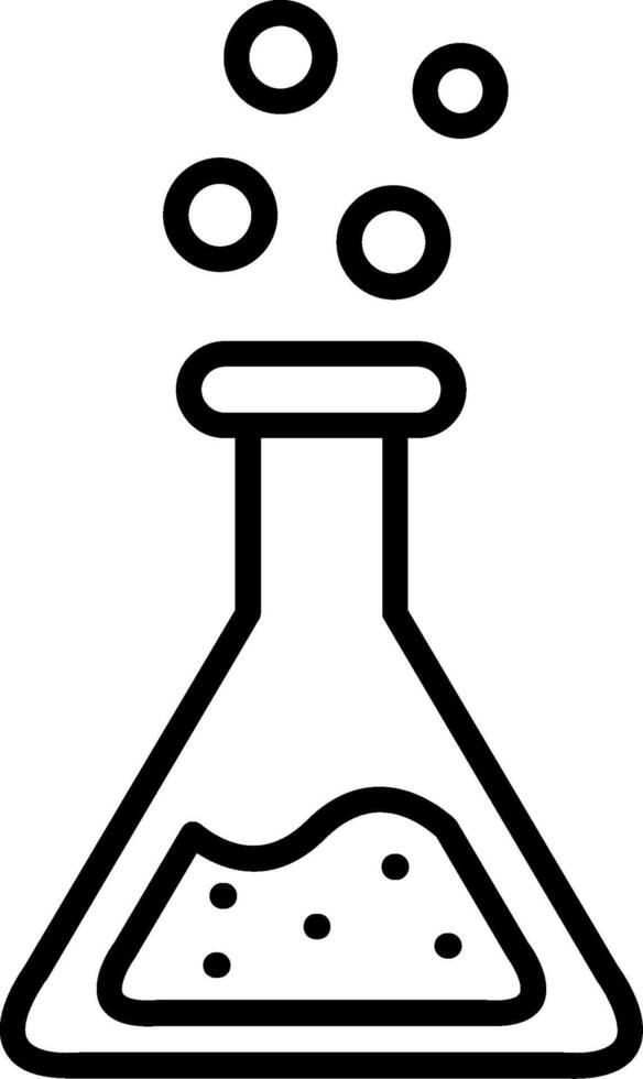 Flask Line Icon vector